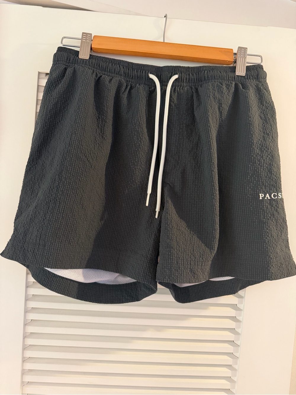 PacSun Black Athletic Shorts with White Drawstring